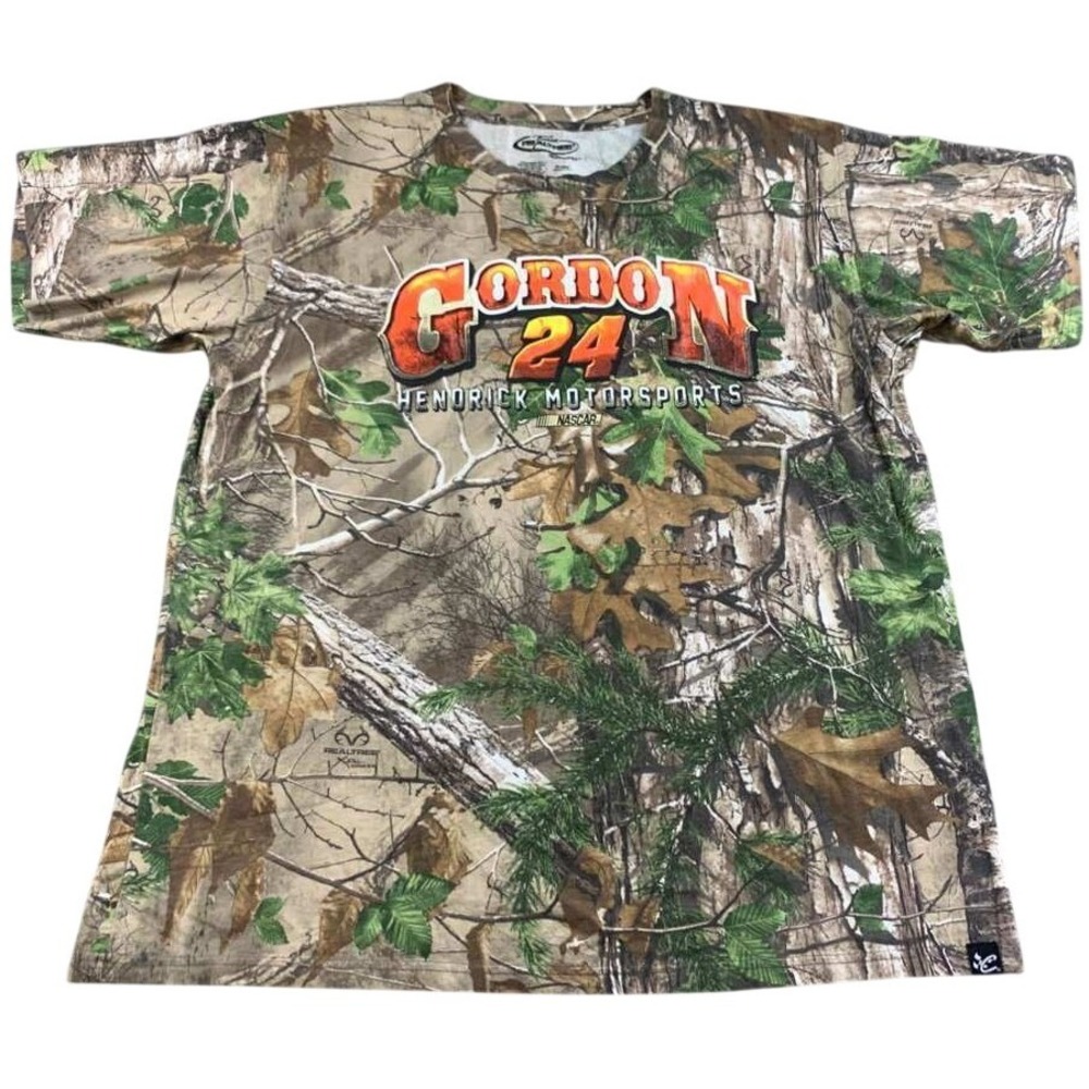 Team Realtree T-Shirt Men XL Camo Jeff Gordon 24‎ Hendrick Motorsports NASCAR